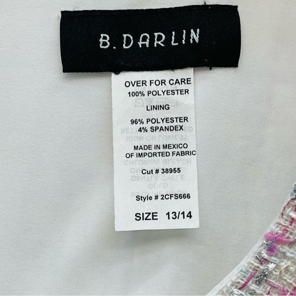 Women's B Darlin Tweed Dress 13/14 Juniors - Picture 6 of 9